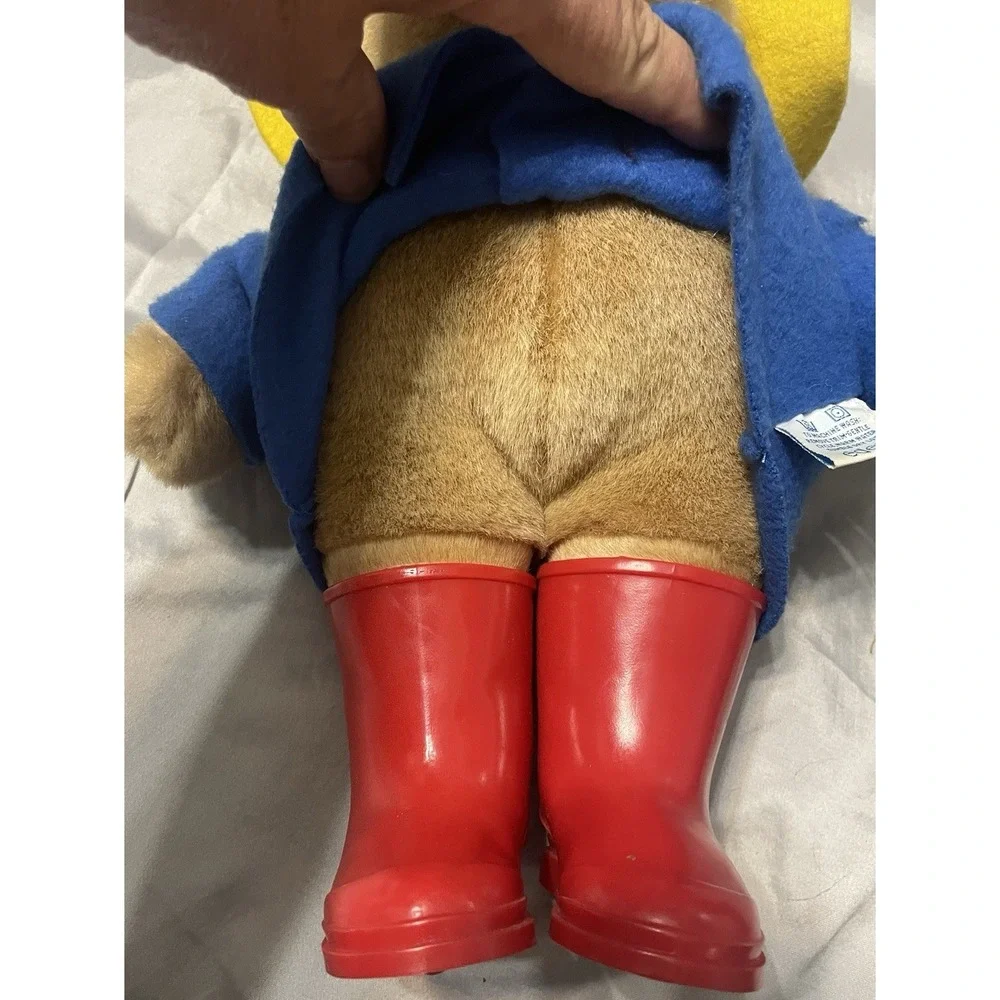 Vintage Paddington Bear Plush 1975 Eden Toys Red Rain Boots
